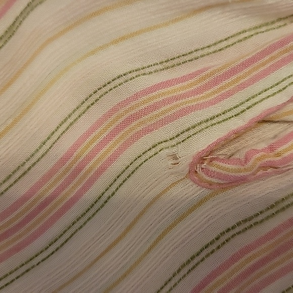 5/$25 COTTON EXPRESS Striped Snap Button Long Sleeve Cowboycore Shirt FLAWED - Picture 7 of 10